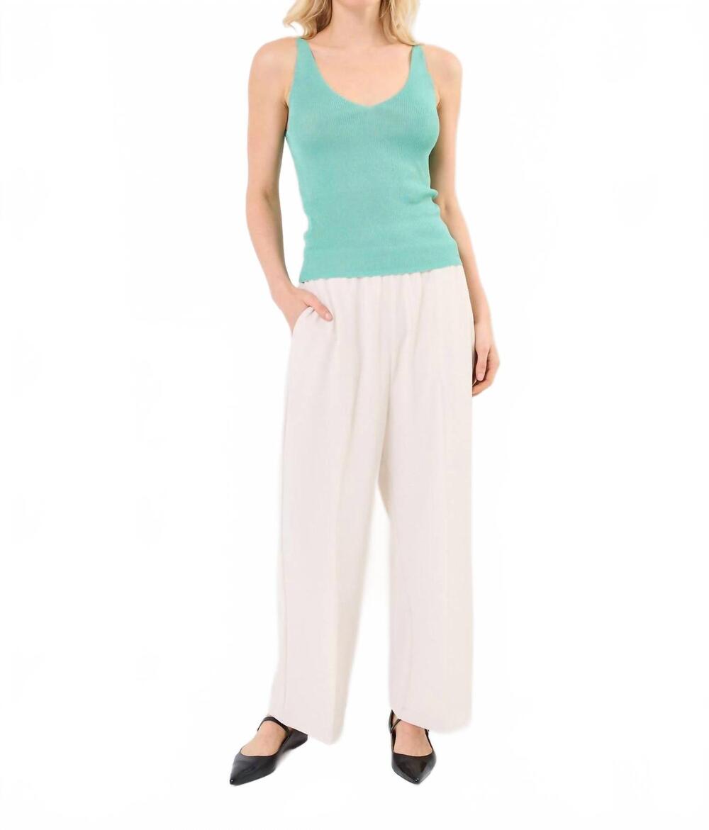 NEW GRACE & MILA paillette top in aqua